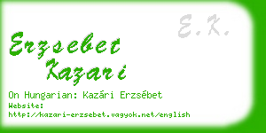 erzsebet kazari business card
