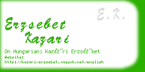 erzsebet kazari business card